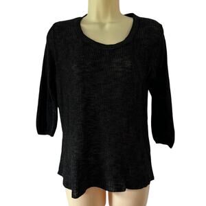 Mossimo Supply Co Black Pullover Sweater with Lace Back Juniors Size Medium